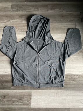 Yeezy Men's Slate Gray Full-Zip Hoodie